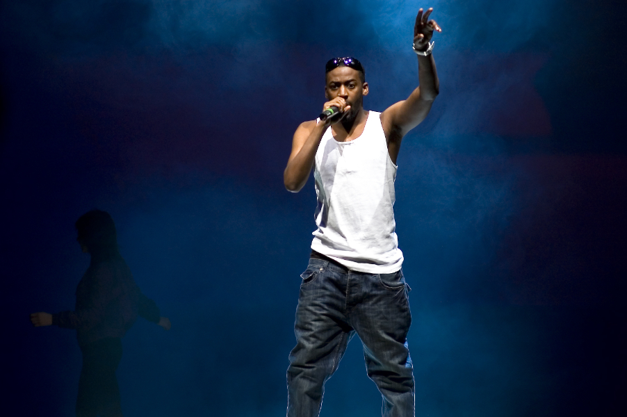 Bashy performing in Markus the Sadist, 2010, at the Bloomsbury Theatre
